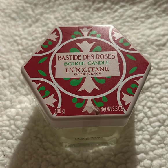 L’Occitane🌹Luxury Bastide Des Roses Bougie Candle 3.5 oz. 100g / New Never Used - Picture 1 of 2